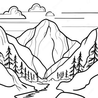 Majestic Mountain Range Coloring Page 61544-48700