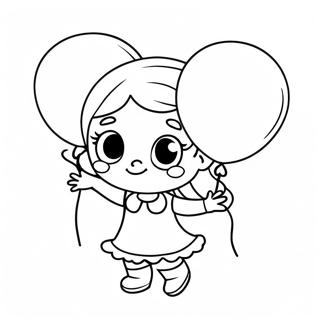 Hannah With Colorful Balloons Coloring Page 61564-48734