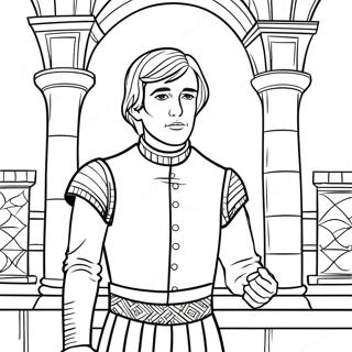 Tragic Hamlet In The Castle Coloring Page 61574-48726