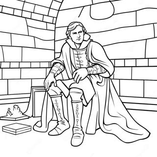 Tragic Hamlet In The Castle Coloring Page 61574-48728