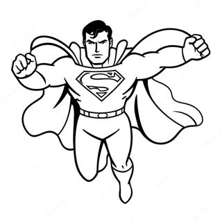 Superhero Superman Flying Coloring Page 61584-48739