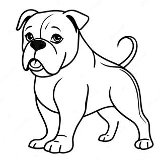 Playful American Bulldog Coloring Page 61594-48744