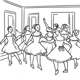 Degas Famous Dance Class Coloring Page 61624-48777