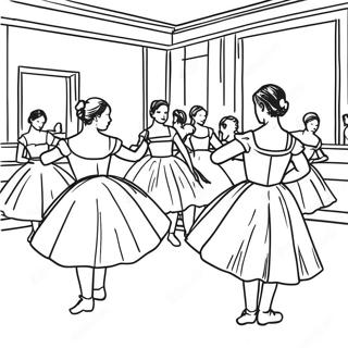 Degas Famous Dance Class Coloring Page 61624-48778