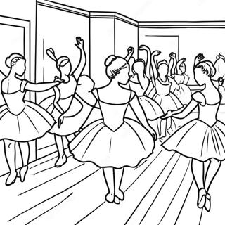 Degas Famous Dance Class Coloring Page 61624-48780