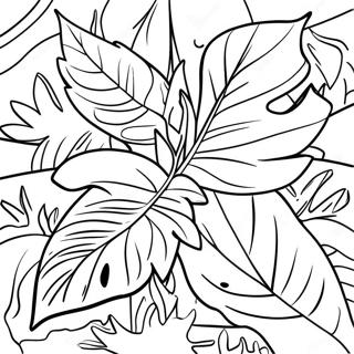 Tropical Leaves Coloring Page 61634-48774