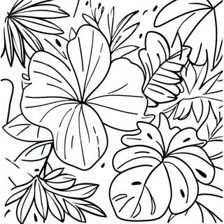 Tropical Leaves Coloring Page 61634-48776