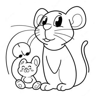 Cat And Mouse Coloring Page 61653-48784