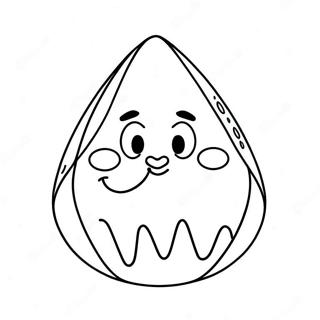 Cute Hershey Kiss With Smiley Face Coloring Page 61684-48805