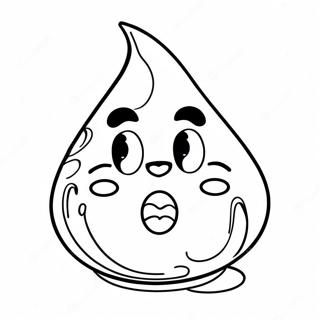 Cute Hershey Kiss With Smiley Face Coloring Page 61684-48806