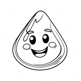 Cute Hershey Kiss With Smiley Face Coloring Page 61684-48807