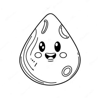 Cute Hershey Kiss With Smiley Face Coloring Page 61684-48808