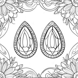 Earrings Coloring Pages