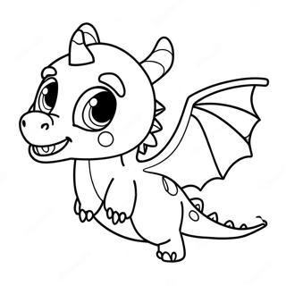 Cute Wish Dragon Flying Coloring Page 61744-48871