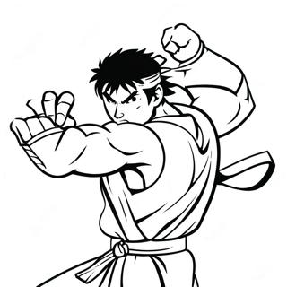 Ryu In Wilder Kampfpose Ausmalbild 61774-48880