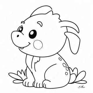 Zhc Cute Animal Coloring Page 61854-48947