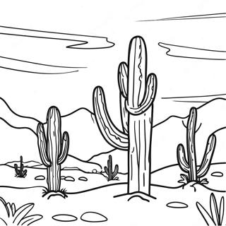 Southwest Desert Landscape Coloring Page 61923-49001