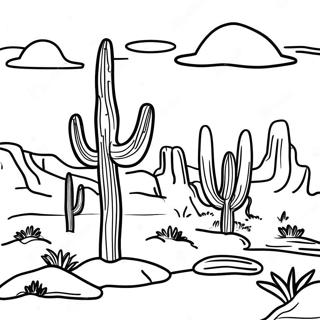 Southwest Desert Landscape Coloring Page 61923-49003