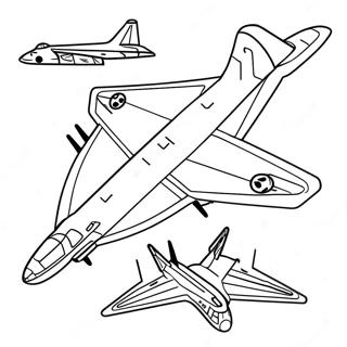 Раскраска Самолета B2 Бомбардировщика 61943-49010