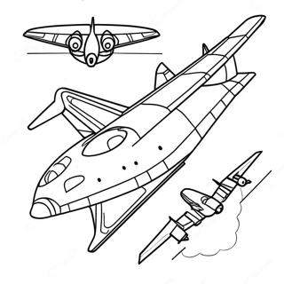 Раскраска Самолета B2 Бомбардировщика 61943-49011