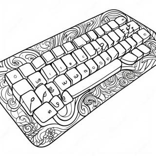 Colorful Keyboard With Musical Notes Coloring Page 61954-49030