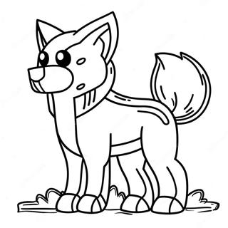 Minecraft Wolf Coloring Pages