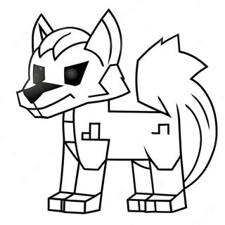 Minecraft Wolf Kleurplaat 62013-49066