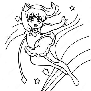 Sailor Jupiter In Een Dynamische Houding Kleurplaat 62034-49083