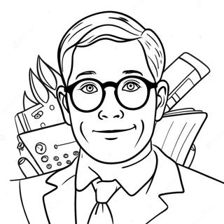 Nerdy Coloring Page 62053-49092