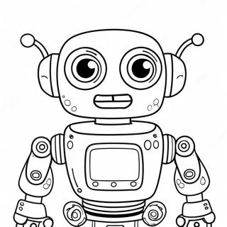 Geeky Robot Coloring Page 62054-49121