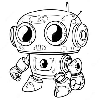 Geeky Robot Coloring Page 62054-49122