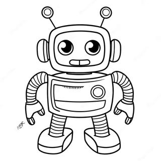 Geeky Roboter Ausmalbild 62054-49123