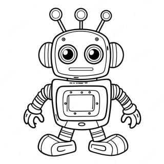 Geeky Robot Coloring Page 62054-49124