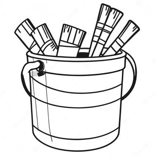 Paint Bucket Clipart Coloring Page 62063-49099