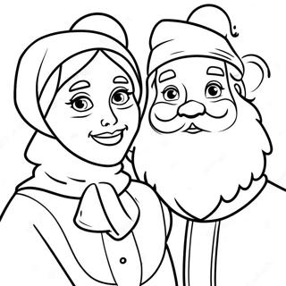 Santa And Mrs Claus Coloring Pages