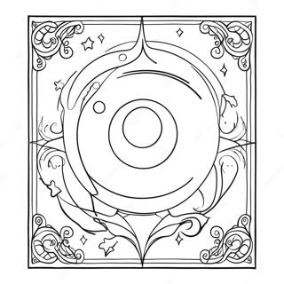 Moon Tarot Card Coloring Pages