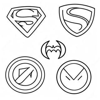 Página Para Colorir Do Emblema Dinâmico De Super-Herói 62144-49183