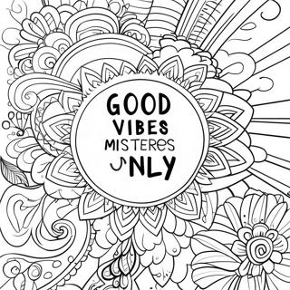 Good Vibes Only Inspirational Quotes Coloring Page 62183-49219