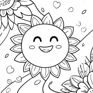 Good Vibes Only Happy Sunshine Coloring Page 62184-49207