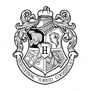 Hogwarts Arması Boyama Sayfaları