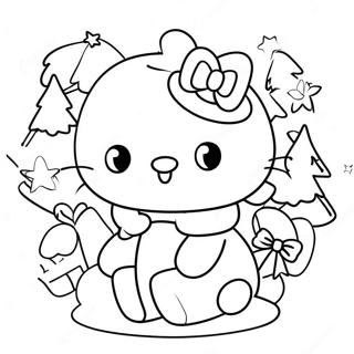 Kerst Sanrio Personages Kleurplaat 6220-4954