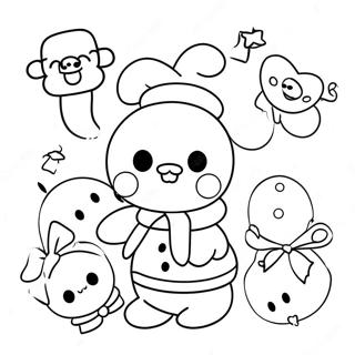 Kerst Sanrio Personages Kleurplaat 6220-4955