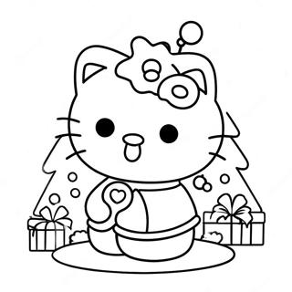 Page À Colorier De L'arbre De Noël Hello Kitty 6221-4951