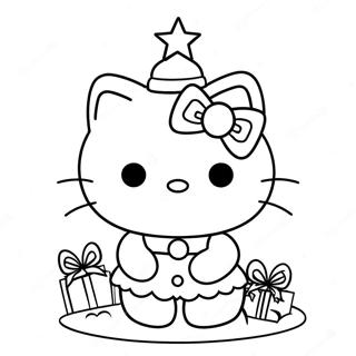 Page À Colorier De L'arbre De Noël Hello Kitty 6221-4952