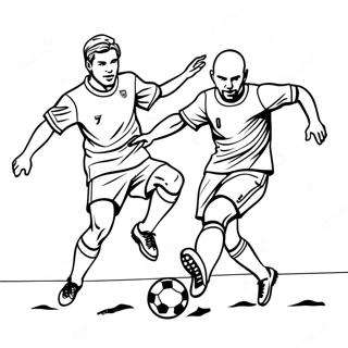 Spannendes Fußballspiel Ausmalbild 62244-49257