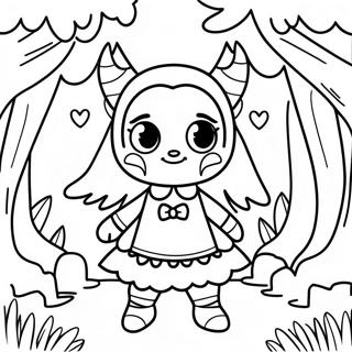 Monster Girl Magical Forest Coloring Page 62273-49278