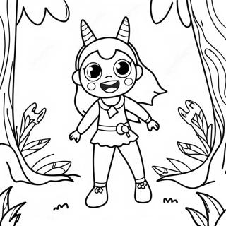 Monster Girl Magical Forest Coloring Page 62273-49280