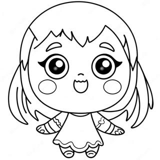 Cute Monster Girl With Big Eyes Coloring Page 62274-49285