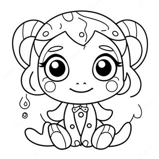 Cute Monster Girl With Big Eyes Coloring Page 62274-49286