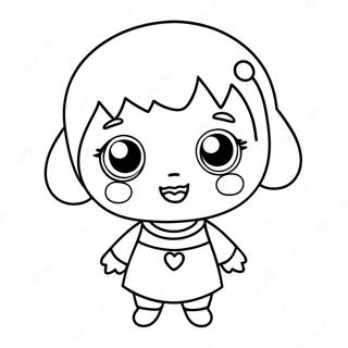 Cute Monster Girl With Big Eyes Coloring Page 62274-49287